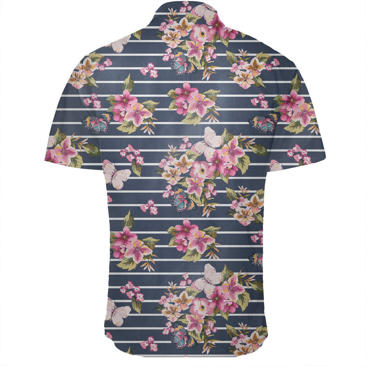 Hawaiian Shirt - Tropical Butterfly Pink Shirt - Polynesian Pride