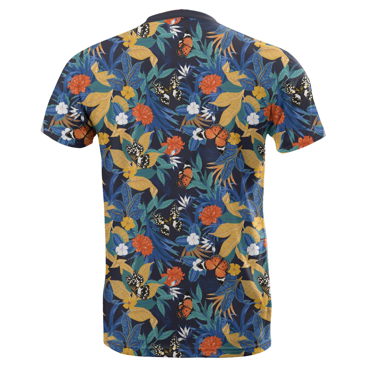 Hawaii Tropical Buttterfly and Flower T Shirt - Polynesian Pride