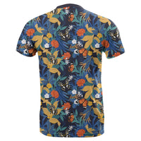 Hawaii Tropical Buttterfly and Flower T Shirt - Polynesian Pride