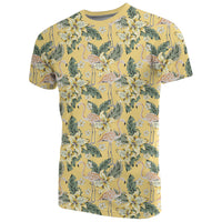 Hawaii Tropical Flamingo Yellow T Shirt - Polynesian Pride