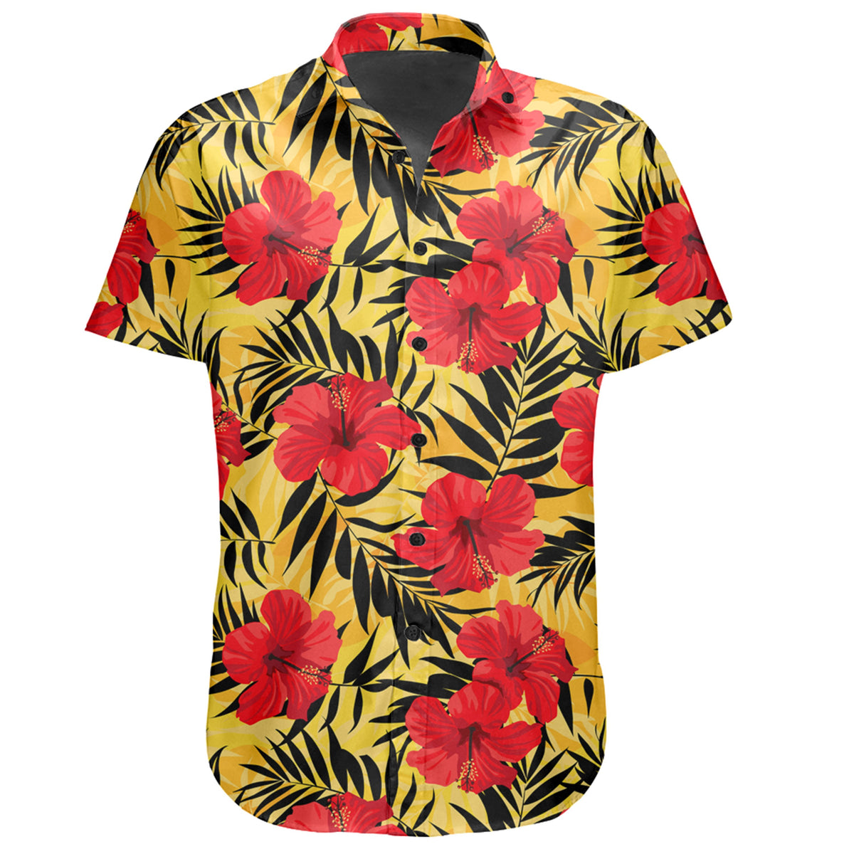 Hawaiian Shirt - Tropical Flowers And Palm Leaves Shirt - Polynesian Pride