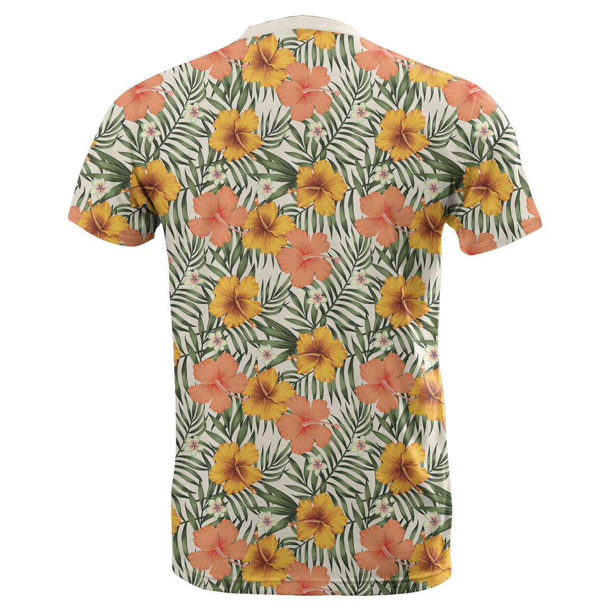 Hawaii Tropical Flowers Hibiscus Pink Yellow T Shirt - Polynesian Pride