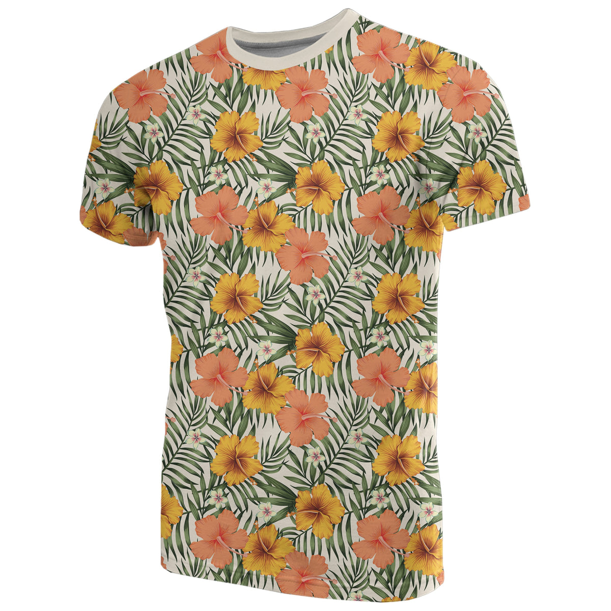 Hawaii Tropical Flowers Hibiscus Pink Yellow T Shirt - Polynesian Pride