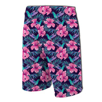 Tropical Flowers With Hummingbirds Palm Leaves Board Shorts - Polynesian Pride