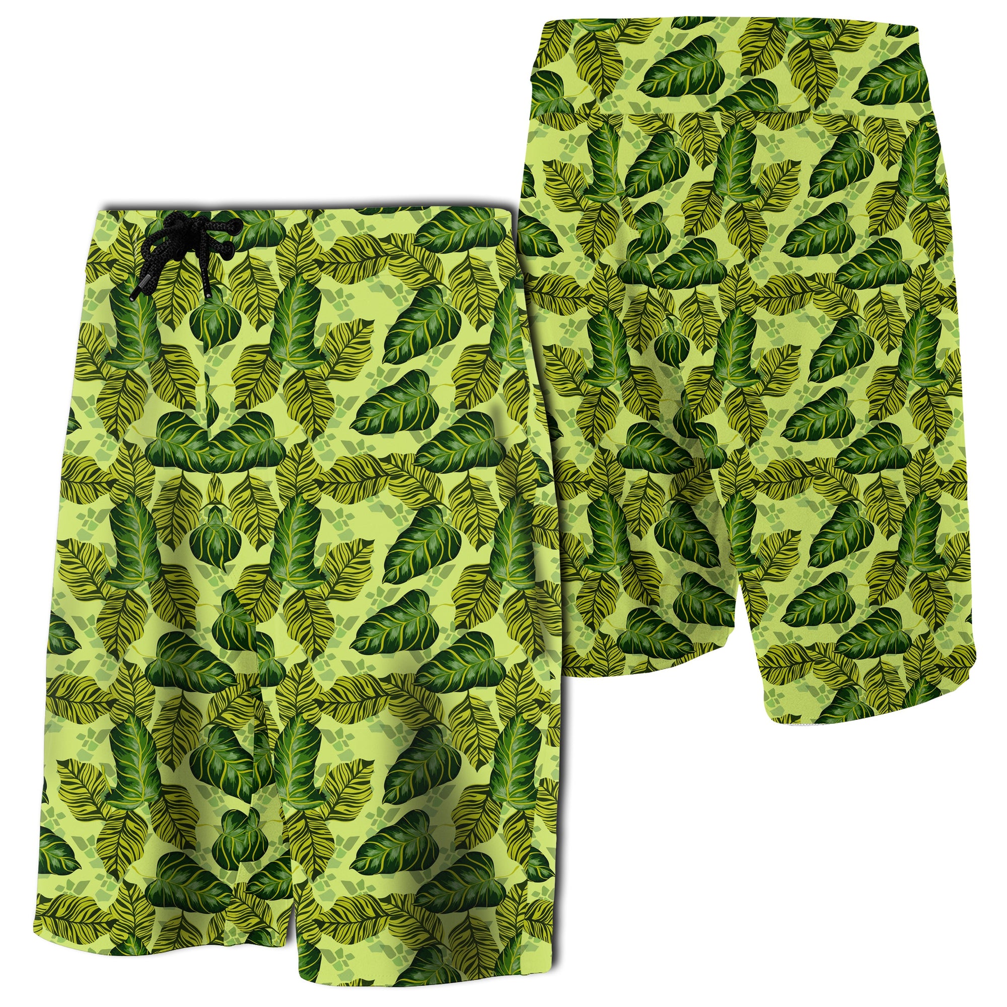 Tropical Green Board Shorts Men Green - Polynesian Pride