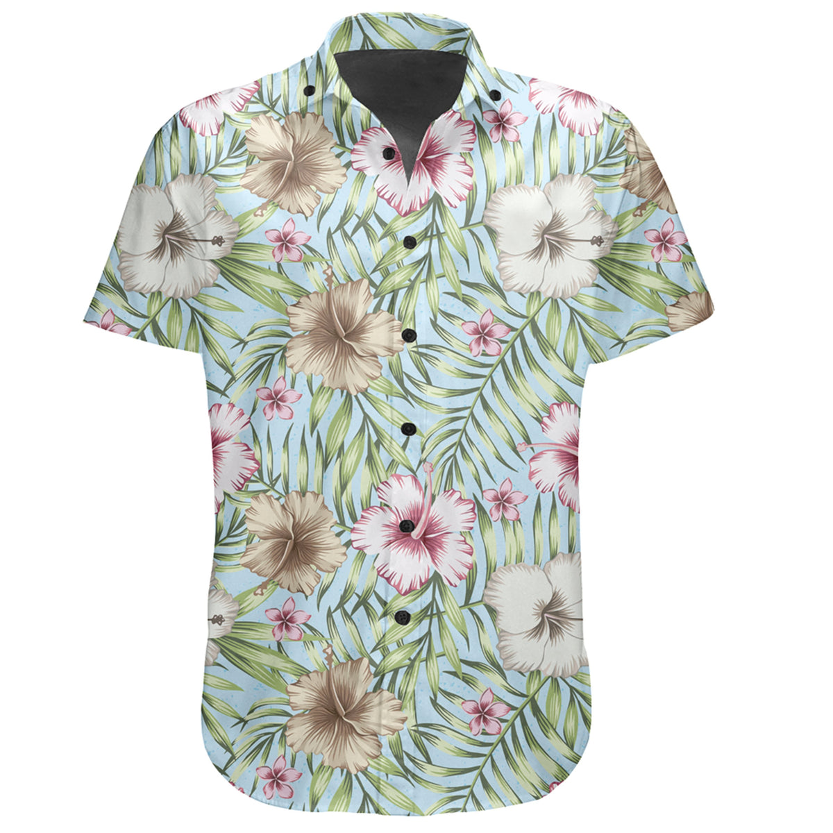 Hawaiian Shirt - Tropical Hibiscus Palm Leaves Shirt - Polynesian Pride