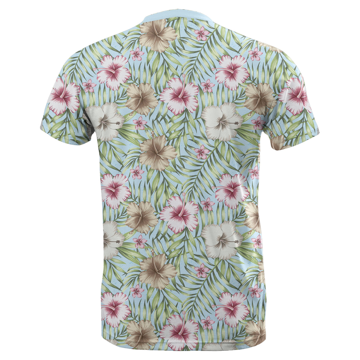 Hawaii Tropical Hibiscus Palm Leaves T Shirt - Polynesian Pride