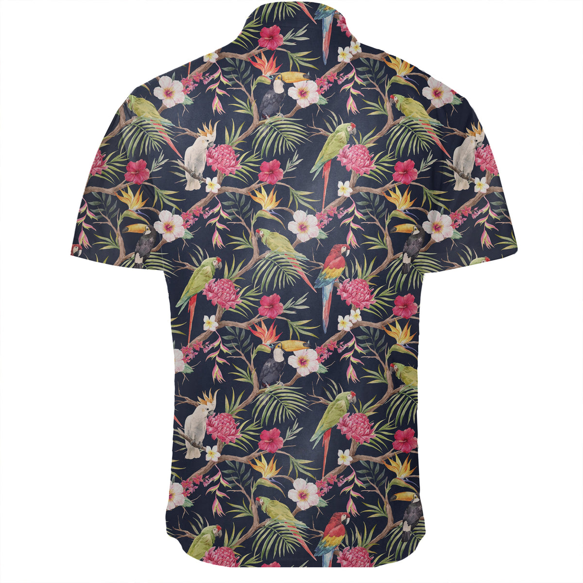 Hawaiian Shirt - Tropical Hibiscus, Strelitzia Palm Leaves Shirt - Polynesian Pride