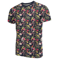 Hawaii Tropical Hibiscus, Strelitzia Palm Leaves T Shirt - Polynesian Pride