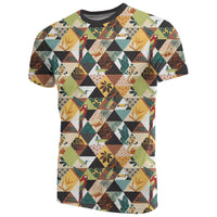 Hawaii Tropical Jungle Parrots and Flamingos Pattern T Shirt - Polynesian Pride