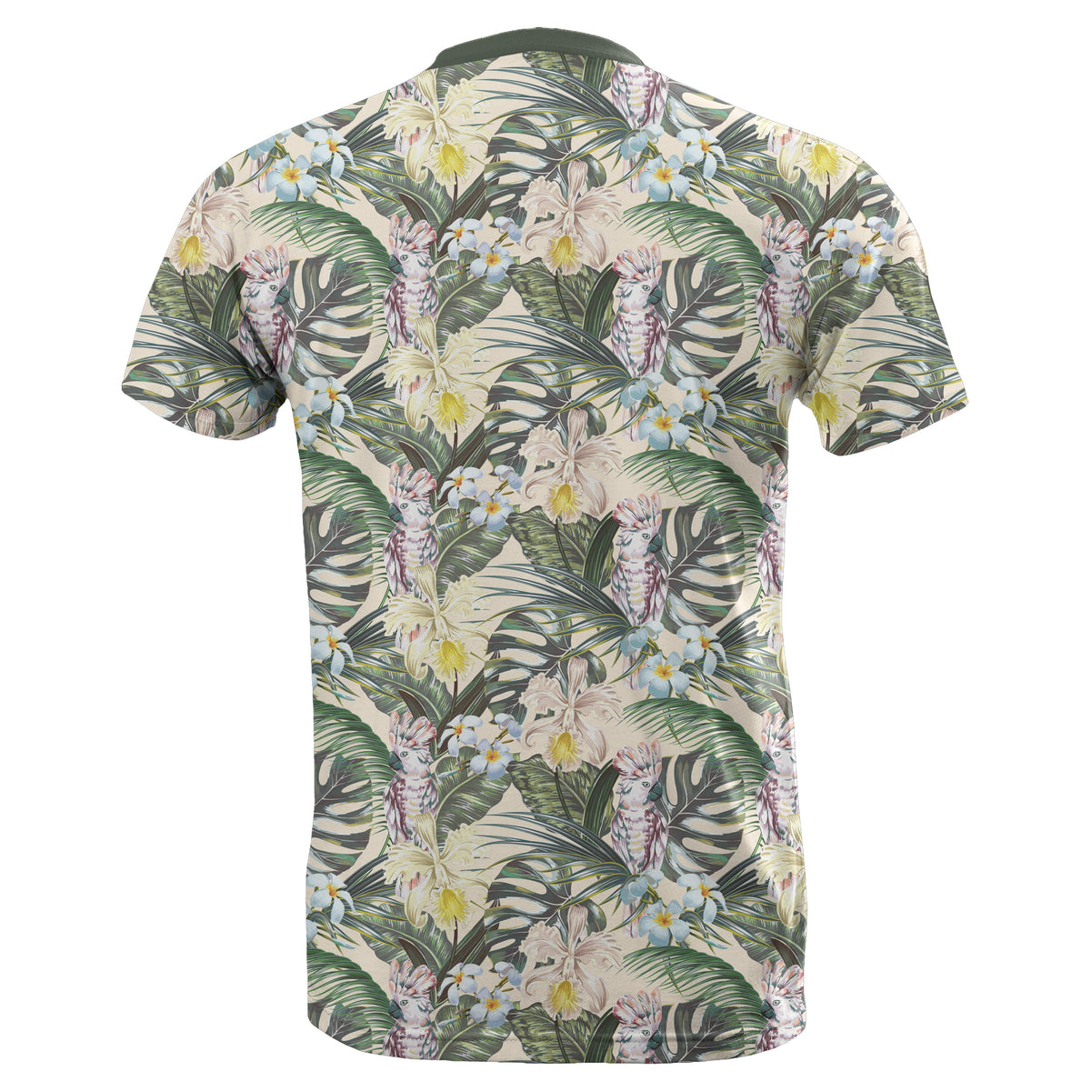 Hawaii Tropical Jungle Parrots and Flamingos T Shirt - Polynesian Pride