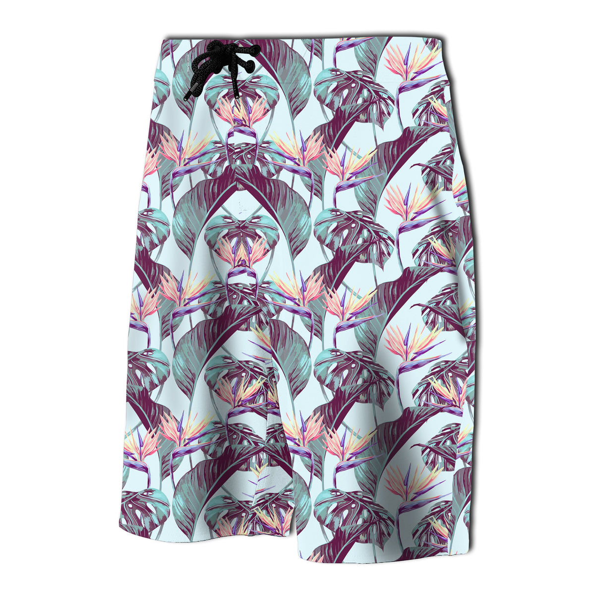 Tropical Monstera Leaf Board Shorts - Polynesian Pride