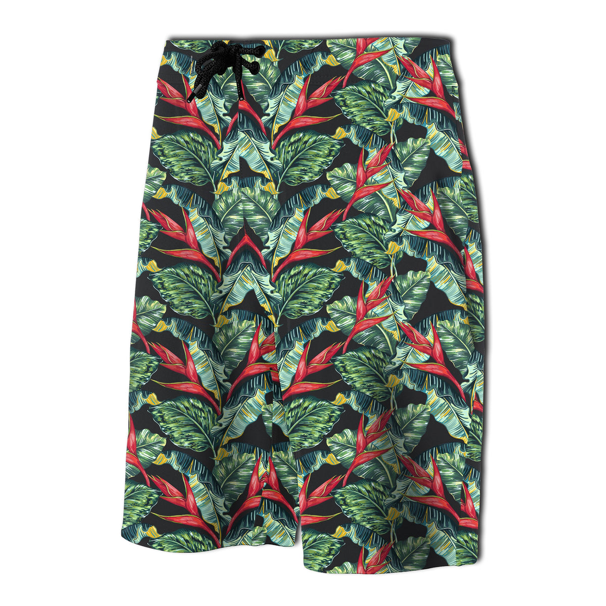 Tropical Monstera Leaf Green MixBoard Shorts - Polynesian Pride