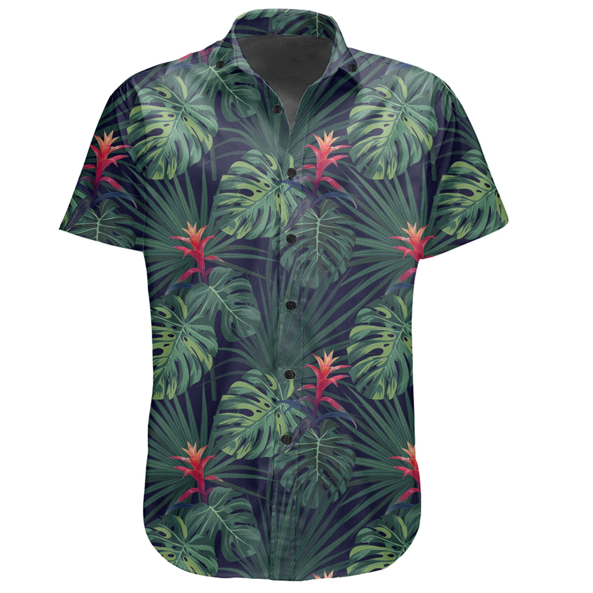 Hawaiian Shirt - Tropical Monstera Leaf Green Shirt - Polynesian Pride