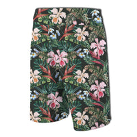 Tropical Monstera Leaf Red Board Shorts - Polynesian Pride