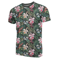 Hawaii Tropical Monstera Leaf Red T Shirt - Polynesian Pride