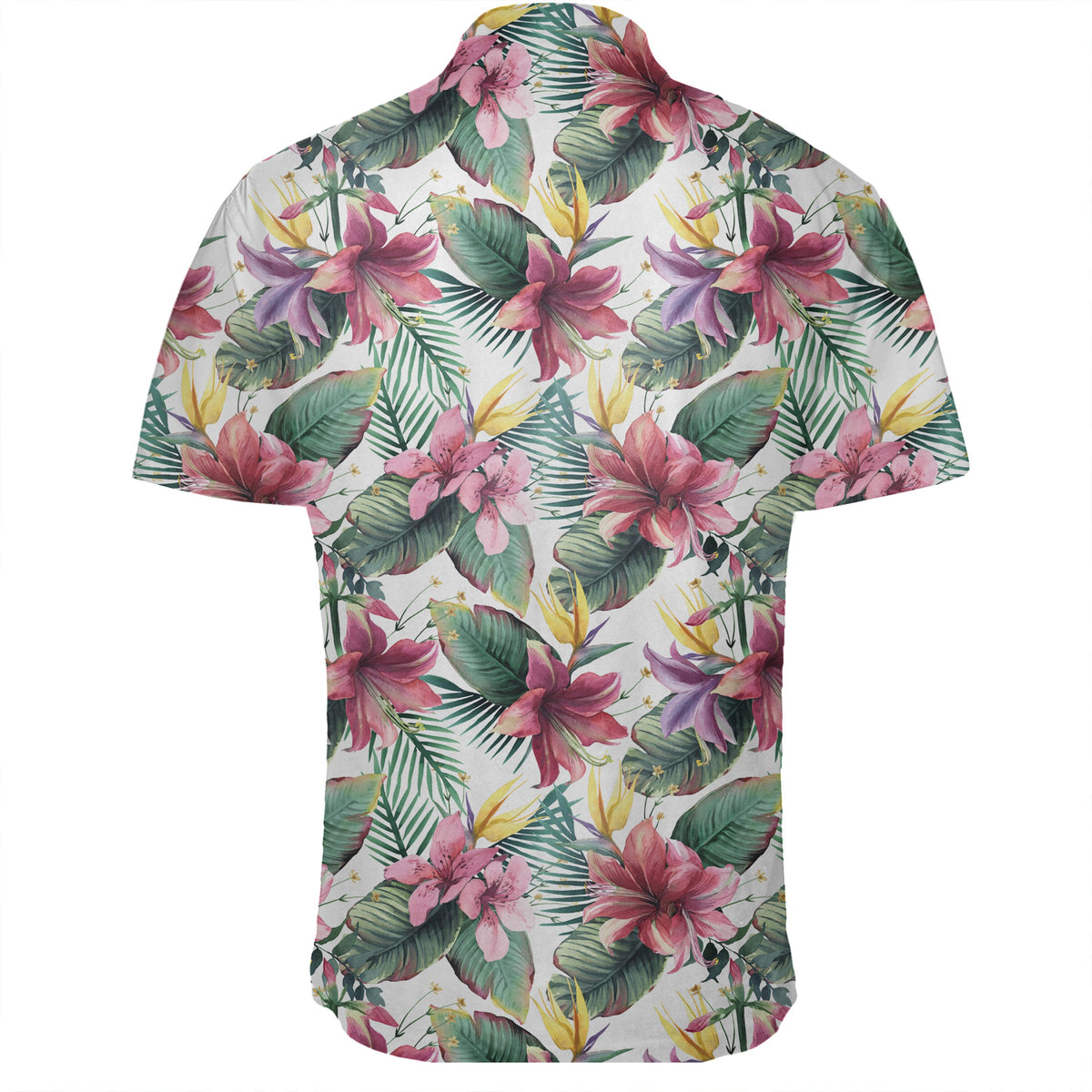 Hawaiian Shirt - Tropical Palm Leaf White Shirt - Polynesian Pride