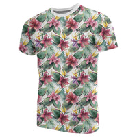 Hawaii Tropical Palm Leaf White T Shirt - Polynesian Pride
