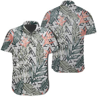 Hawaiian Shirt - Tropical Palm Leaves And Flowers Shirt Unisex Black - Polynesian Pride