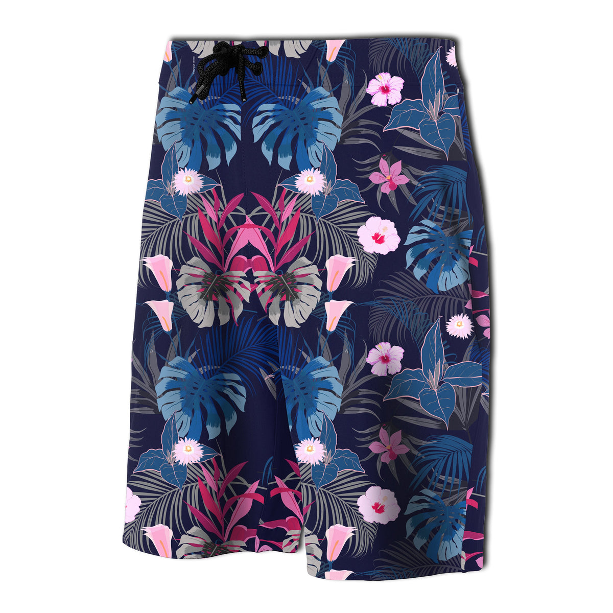 Tropical Palm Tree And Flower Board Shorts - Polynesian Pride