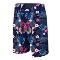 Tropical Palm Tree And Flower Board Shorts - Polynesian Pride