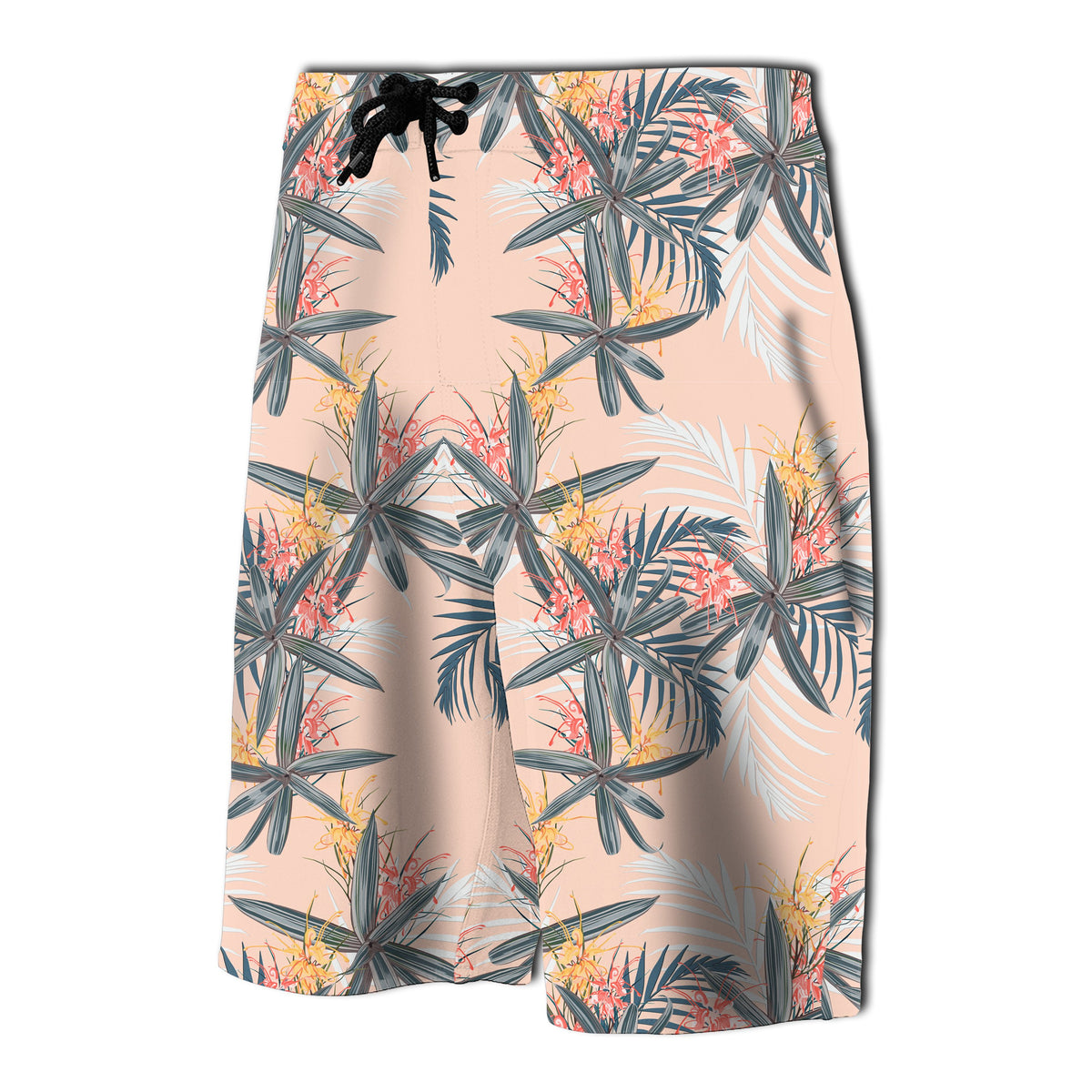Tropical Pattern Pink Board Shorts - Polynesian Pride