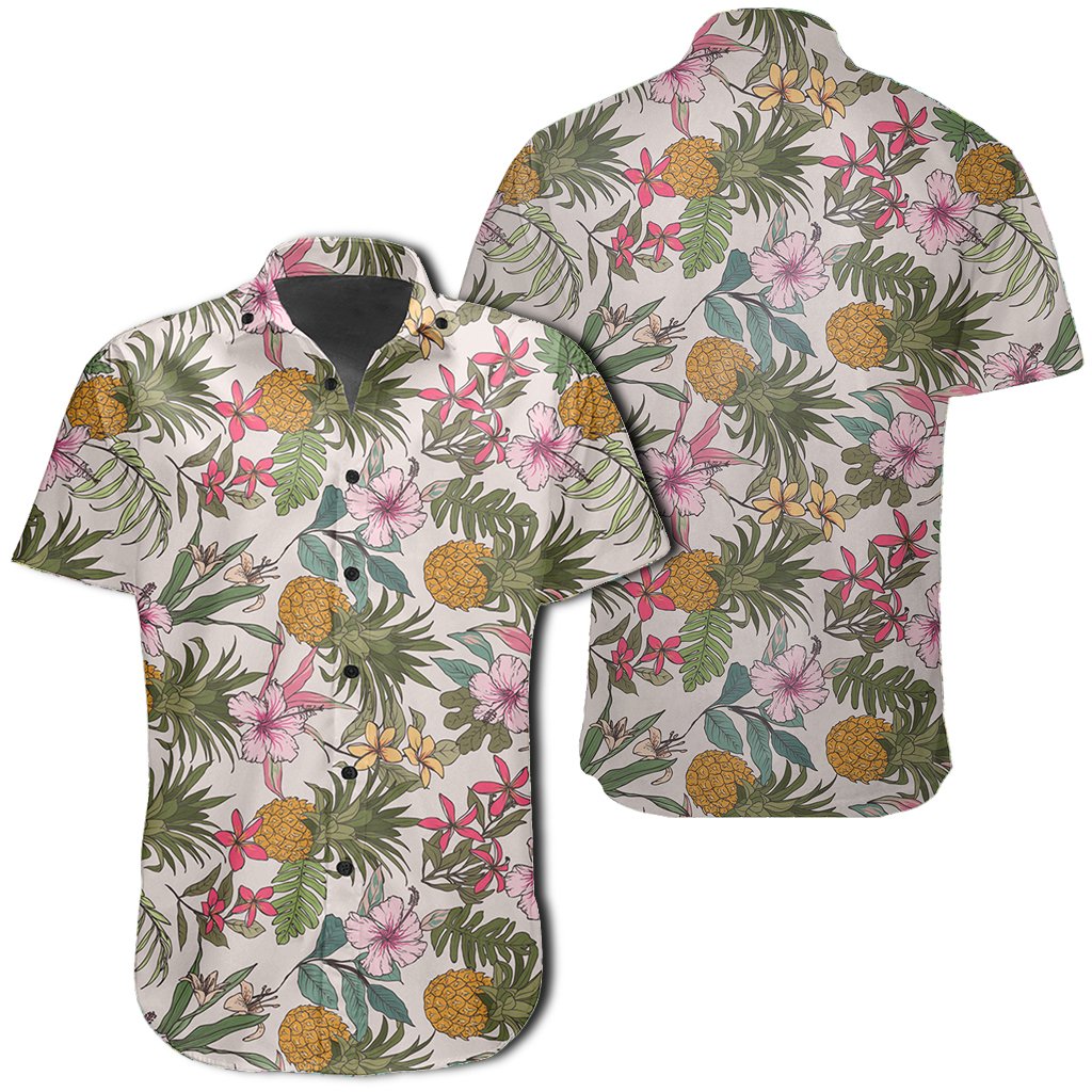 Hawaiian Shirt - Tropical Pineaapple Shirt Unisex Black - Polynesian Pride