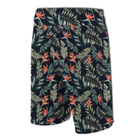 Tropical Strelitzia Black Board Shorts - Polynesian Pride