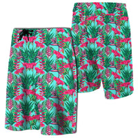 Tropical Strelitzia Blue Board Shorts Men Blue - Polynesian Pride