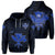 Kanaka Map Polynesian Hoodie Blue Heart AH Unisex Black - Polynesian Pride