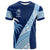 Custom Fiji Sevens T Shirt Kaiviti Kesakesa LT7 Blue - Polynesian Pride