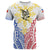 Philippines Custom T Shirt Filipino Sun with Eagle LT7 White - Polynesian Pride