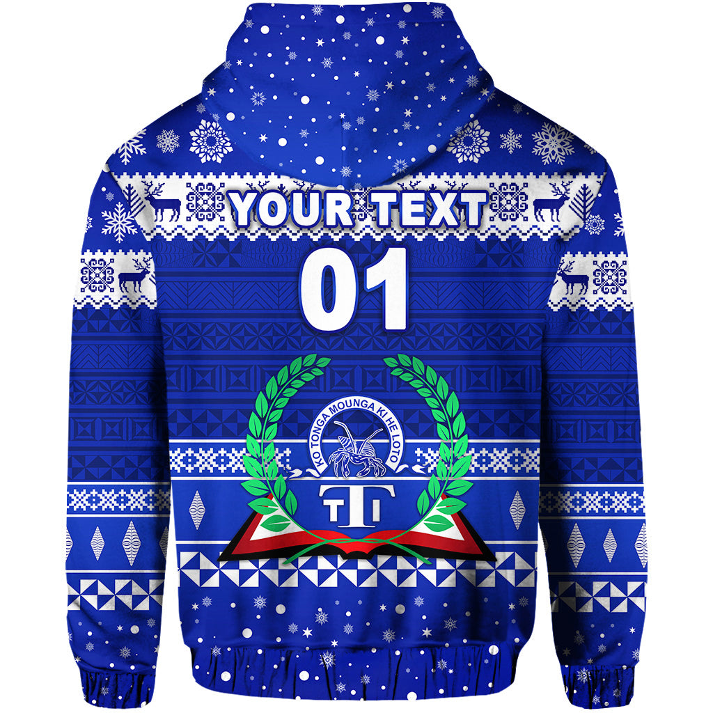 Custom Tupou Tertiary Institute Christmas Zip Hoodie Simple Style LT8 - Polynesian Pride