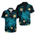 Hawaii Matching Dress and Hawaiian Shirt Hawaii Turtle Plumeria Mixed Polynesian Turquoise Style LT9 - Polynesian Pride