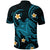 Hawaii Polo Shirt Hawaiian Turtle Plumeria Mixed Polynesian Turquoise Style LT9 - Polynesian Pride