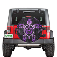 Turtle Hibiscus Violet Spare Tire Cover AH Violet - Polynesian Pride
