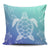 Turtle Gradient Background Pillow Covers One Size Zippered Pillow Case 18"x18"(Twin Sides) Black - Polynesian Pride