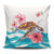 Turtle Hibiscus On Wale Pillow Covers One Size Zippered Pillow Case 18"x18"(Twin Sides) Black - Polynesian Pride