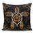 Turtle Hibiscus Orange Pillow Covers One Size Zippered Pillow Case 18"x18"(Twin Sides) Black - Polynesian Pride