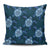 Turtle Plumeria Blue Pillow Covers One Size Zippered Pillow Case 18"x18"(Twin Sides) Black - Polynesian Pride