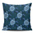 Turtle Plumeria Blue Pillow Covers One Size Zippered Pillow Case 18"x18"(Twin Sides) Black - Polynesian Pride