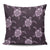 Turtle Plumeria Violet Pillow Covers One Size Zippered Pillow Case 18"x18"(Twin Sides) Black - Polynesian Pride