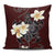 Turtle Poly Tribal Plumeria Red Pillow Covers One Size Zippered Pillow Case 18"x18"(Twin Sides) Black - Polynesian Pride