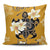Turtle Poly Tribal Plumeria Yellow Pillow Covers One Size Zippered Pillow Case 18"x18"(Twin Sides) Black - Polynesian Pride