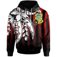Tuvalu Hoodie Vertical Stripes Style Unisex Red - Polynesian Pride