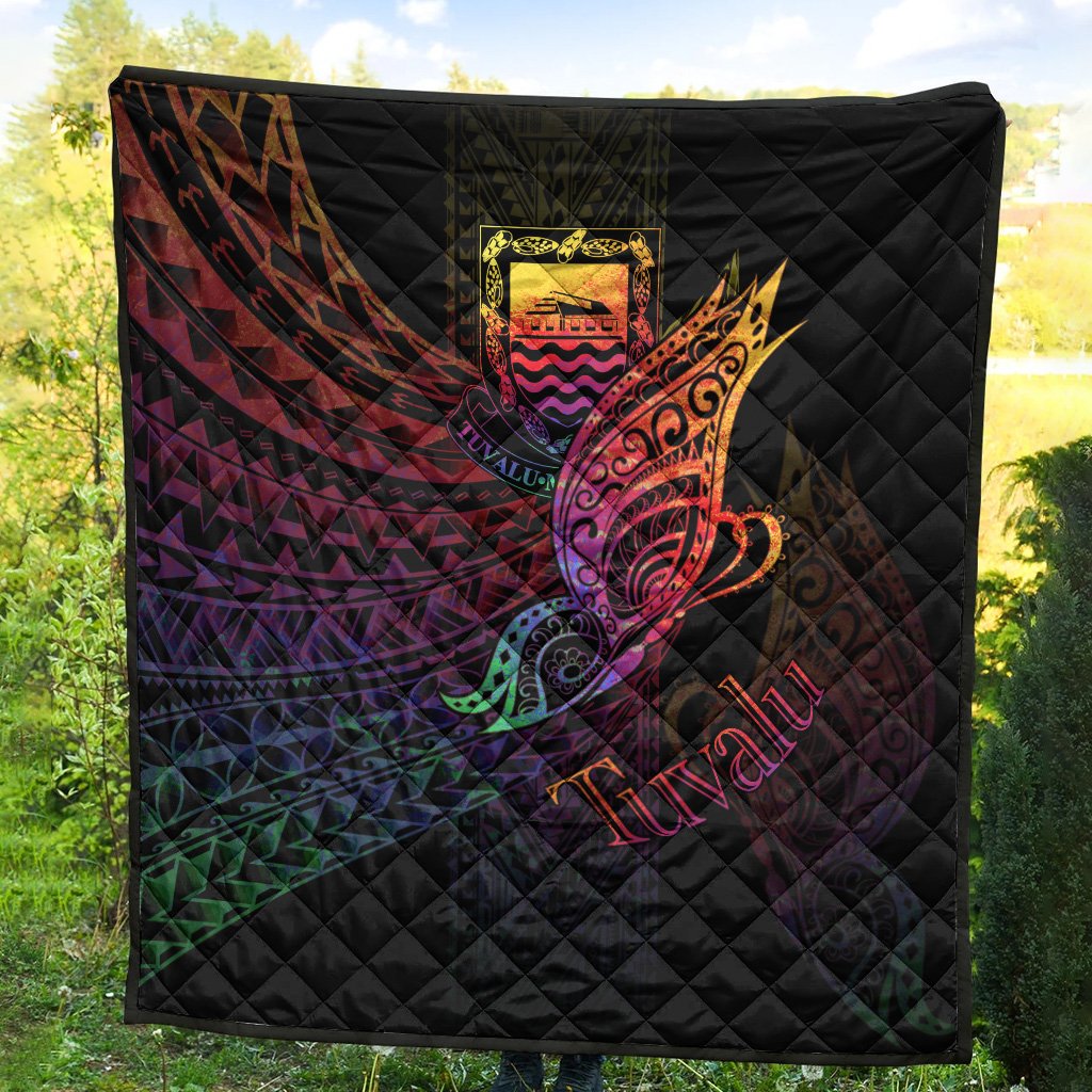 Tuvalu Premium Quilt - Butterfly Polynesian Style - Polynesian Pride