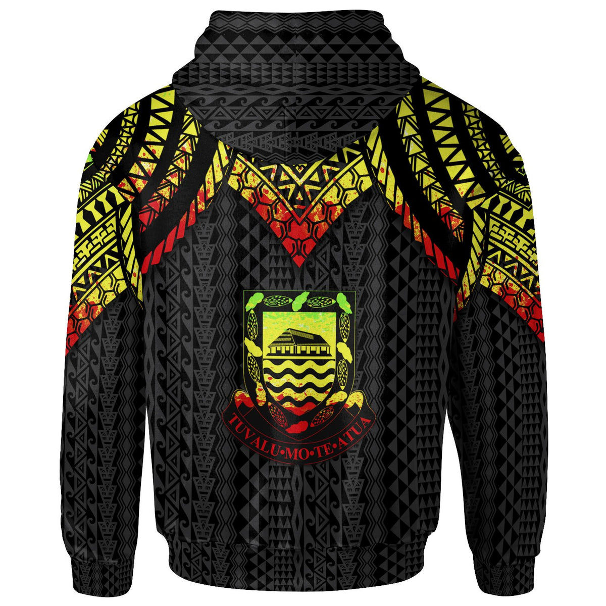 Tuvalu Custom Hoodie Polynesian Armor Style Reagge - Polynesian Pride