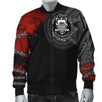 Tuvalu Polynesian Men's Bomber Jacket - Polynesian Chain Style - Polynesian Pride