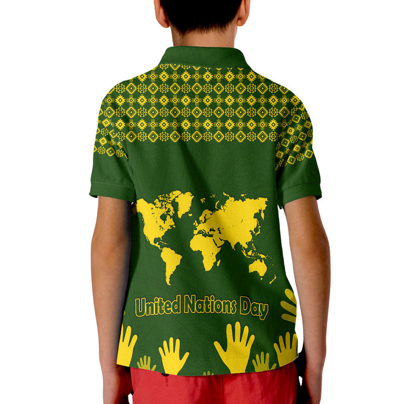 Federated States of Micronesia United Nations Day Polo Shirt Green Simple World Map Version LT9 - Polynesian Pride