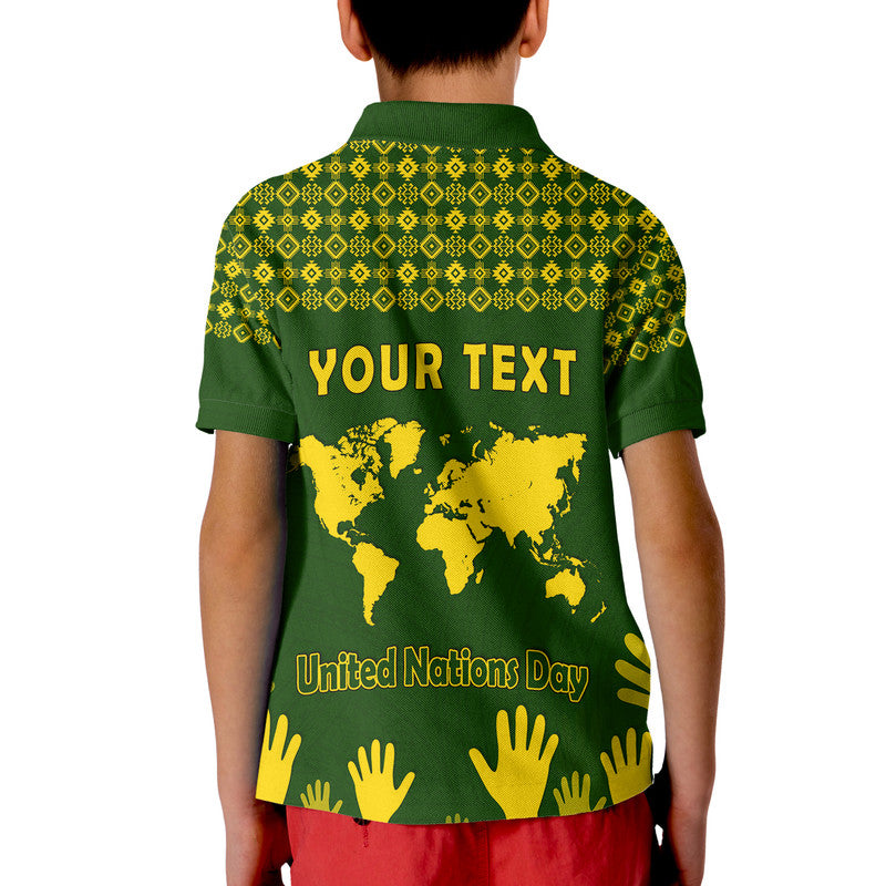 Custom Federated States of Micronesia United Nations Day Polo Shirt Green Simple World Map Version LT9 - Polynesian Pride